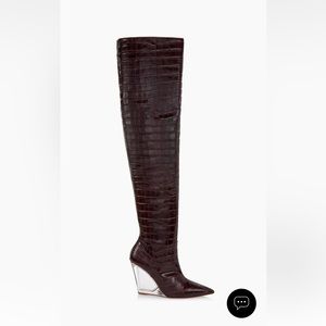 Stuart Weitzman Lucite Croc Over the Knee Boots